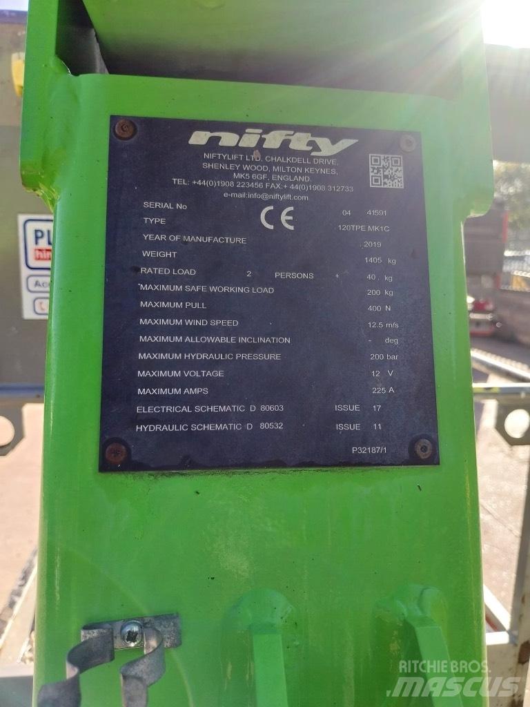 Niftylift 120TPE Prívesové plošiny