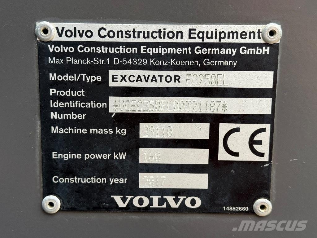 Volvo EC 250 EL Pásové rýpadlá
