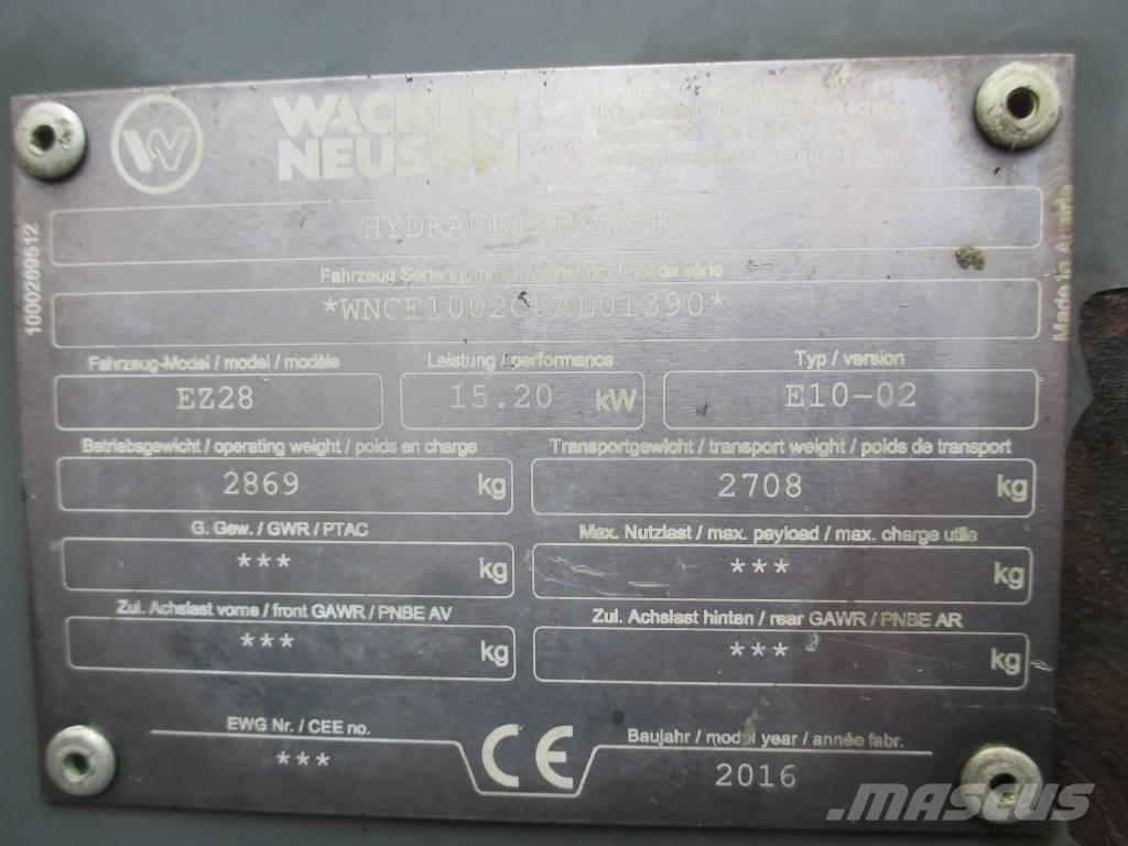 Wacker Neuson EZ 28 Mini rýpadlá < 7t