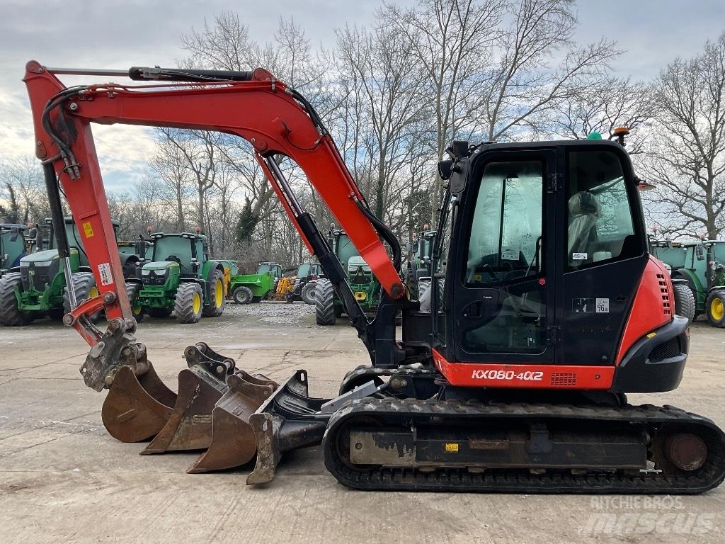 KUBOTA KX080 Midi rýpadlá 7 t - 12 t