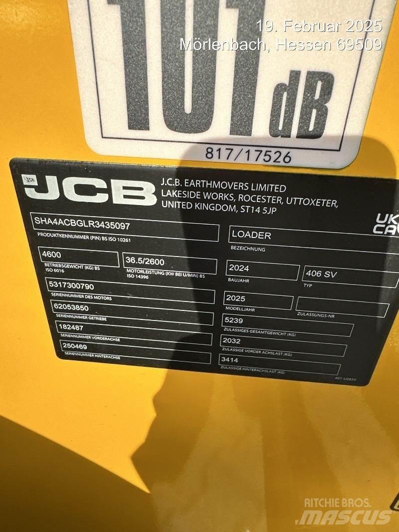JCB 406 Kolesové nakladače