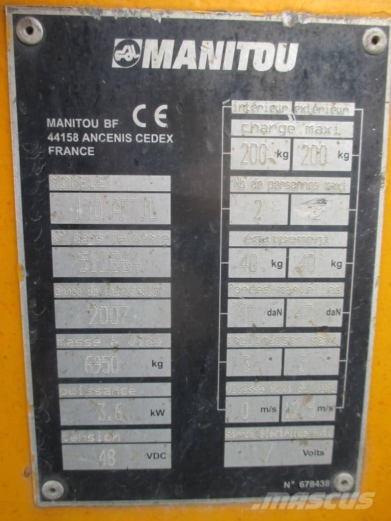 Manitou 170 AETJL Kĺbové plošiny