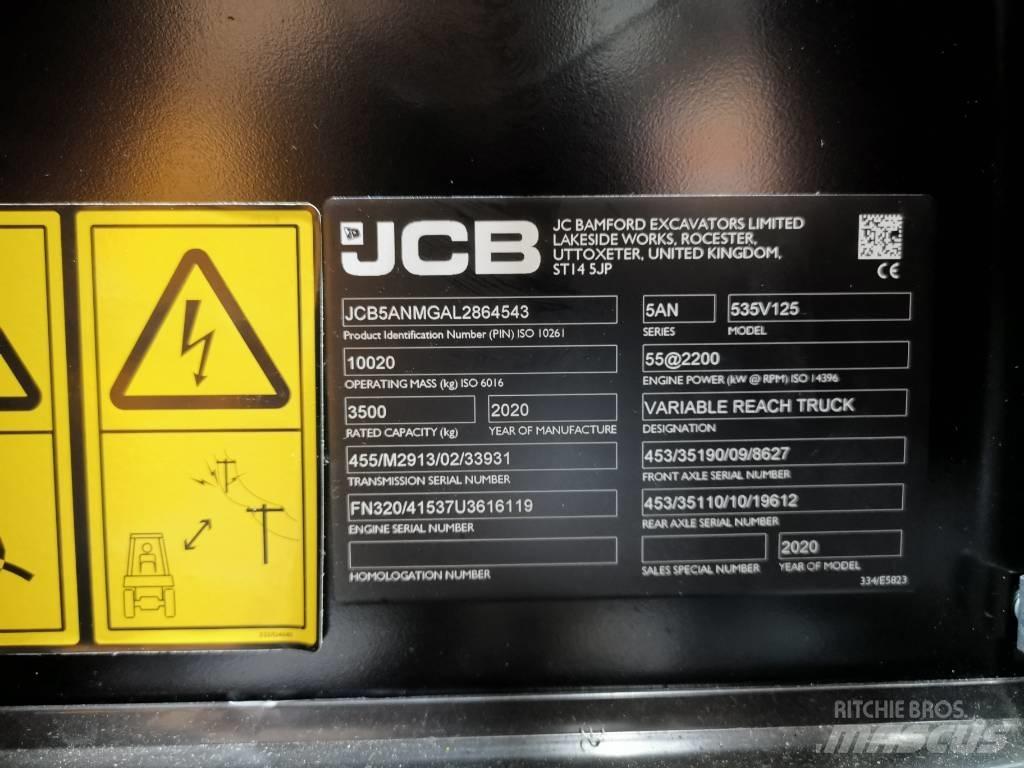 JCB 535 V 125 Teleskopické manipulátory