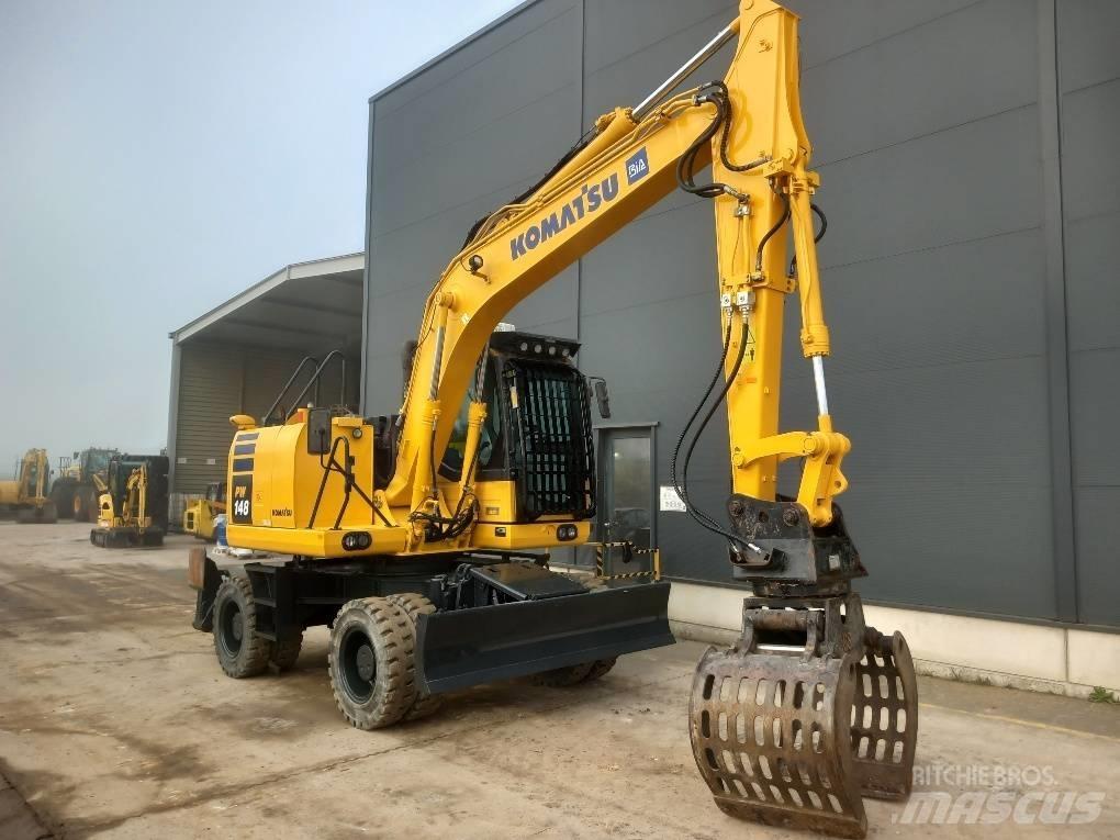 Komatsu PW148-10 Kolesové rýpadlá