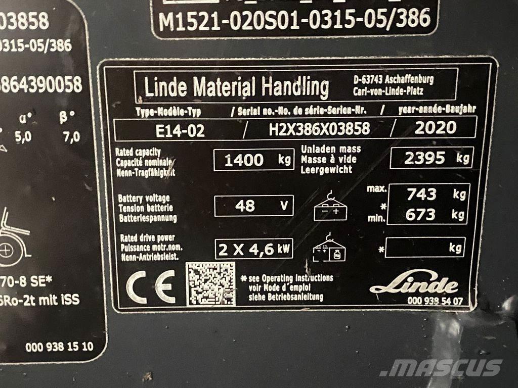Linde E14-02 Akumulátorové vozíky