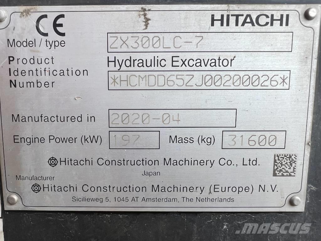 Hitachi ZX 300 LC-7 Pásové rýpadlá