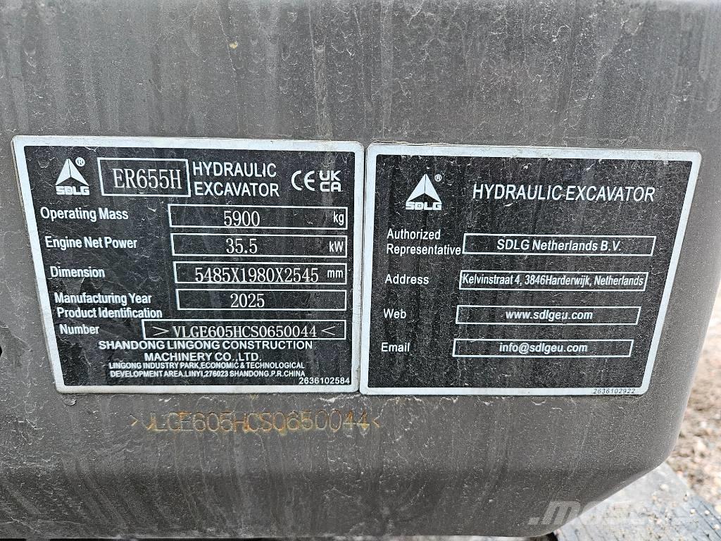 SDLG ER655H Mini rýpadlá < 7t