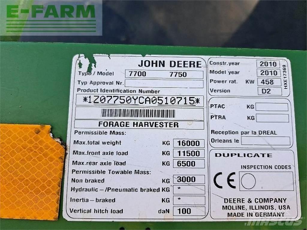 John Deere 7750 Samochodné kosačky