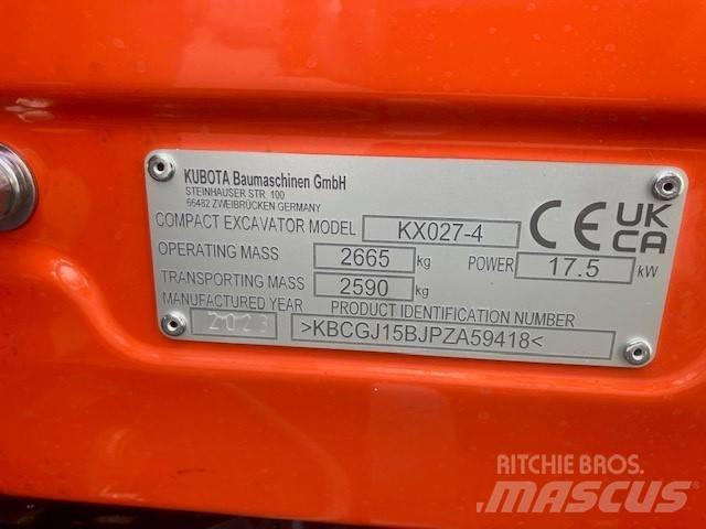 Kubota KX027-4 Mini rýpadlá < 7t