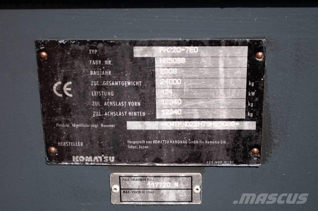 Komatsu PW 220-7 Kolesové rýpadlá