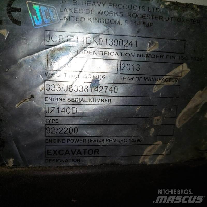 JCB JZ140D Pásové rýpadlá