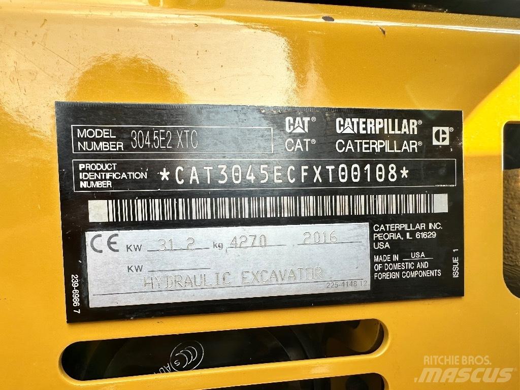 CAT 304.5 E2 XTC Mini rýpadlá < 7t