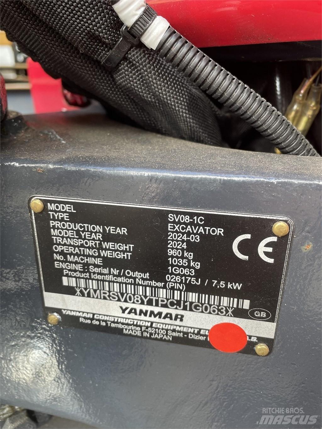 Yanmar SV 08 Mini rýpadlá < 7t