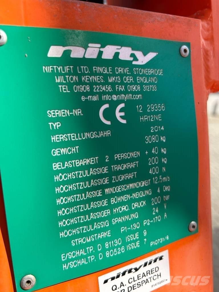 Niftylift HR 12 N E Kĺbové plošiny