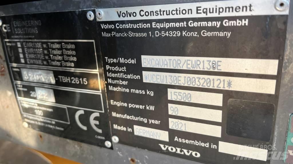 Volvo EWR130E Kolesové rýpadlá