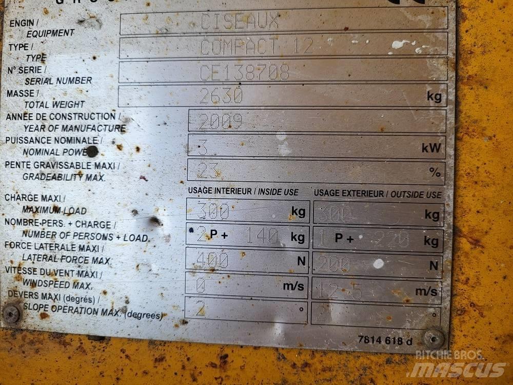 Haulotte Compact 12 Nožnicové zdvíhacie plošiny