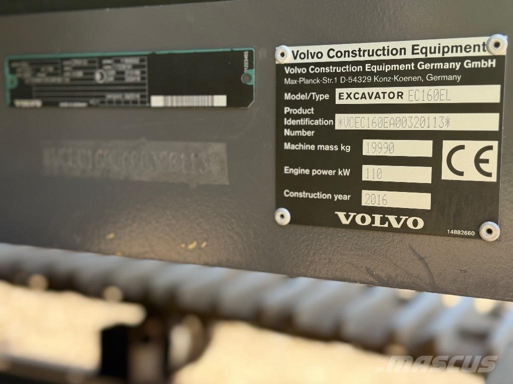 Volvo EC 160 EL Pásové rýpadlá