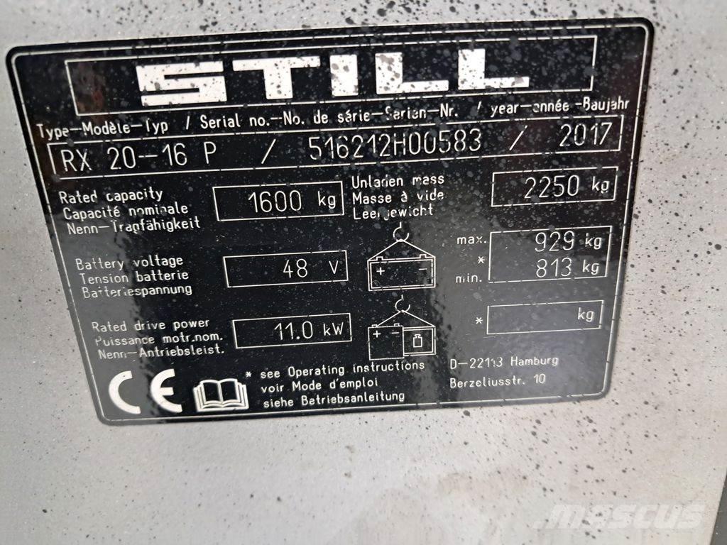 Still RX 20-16 P Akumulátorové vozíky