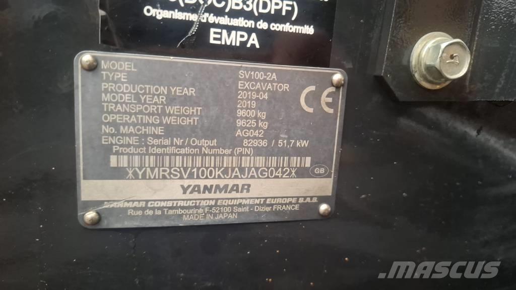 Yanmar SV 100-2A Midi rýpadlá 7 t - 12 t