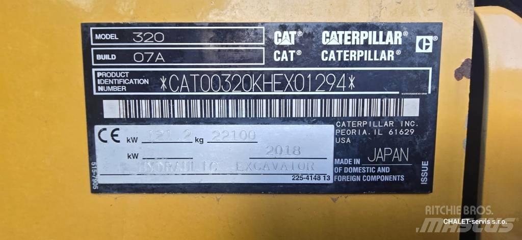 CAT 320 Pásové rýpadlá