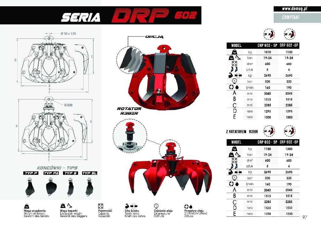  DEMOQ DRP250 4P Drapáky