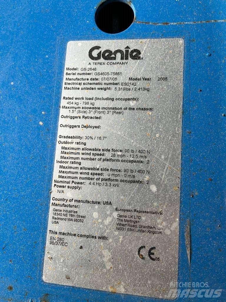 Genie GS 2646 Nožnicové zdvíhacie plošiny