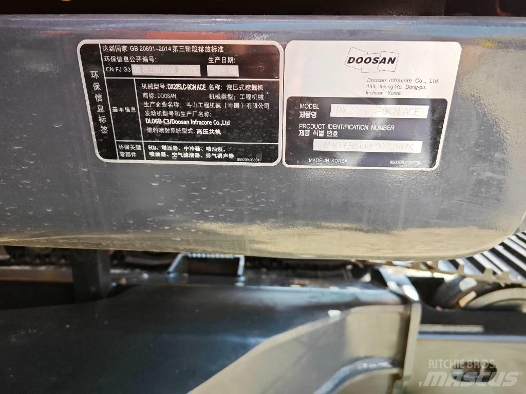 Doosan 225 LC Pásové rýpadlá