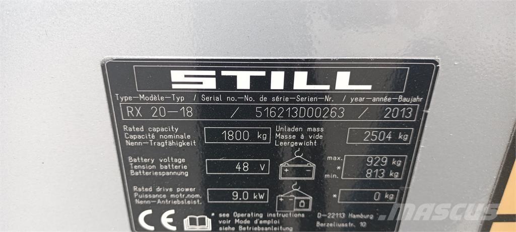 Still RX20-18 Akumulátorové vozíky