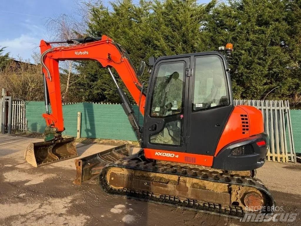 Kubota KX 080-4 Midi rýpadlá 7 t - 12 t