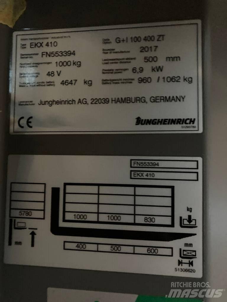 Jungheinrich EKX410 Vozíky do úzkych uličiek