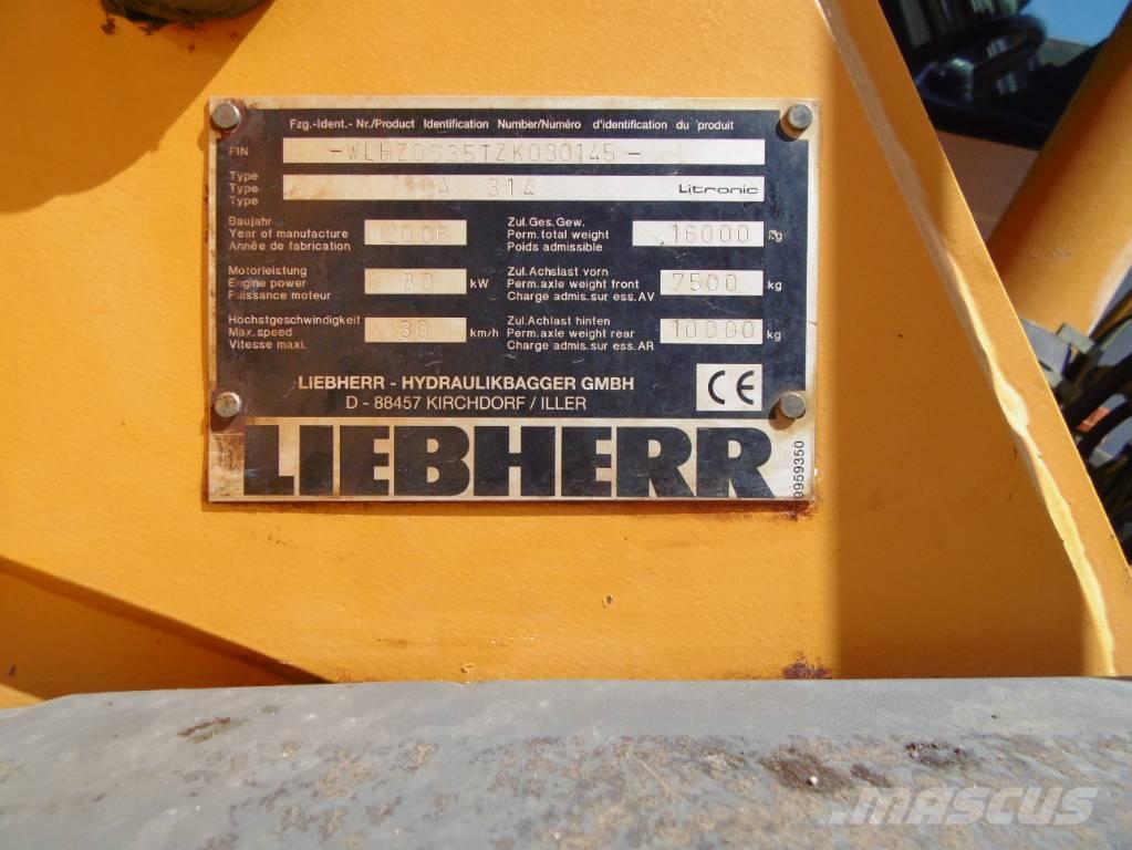 Liebherr A314 Kolesové rýpadlá