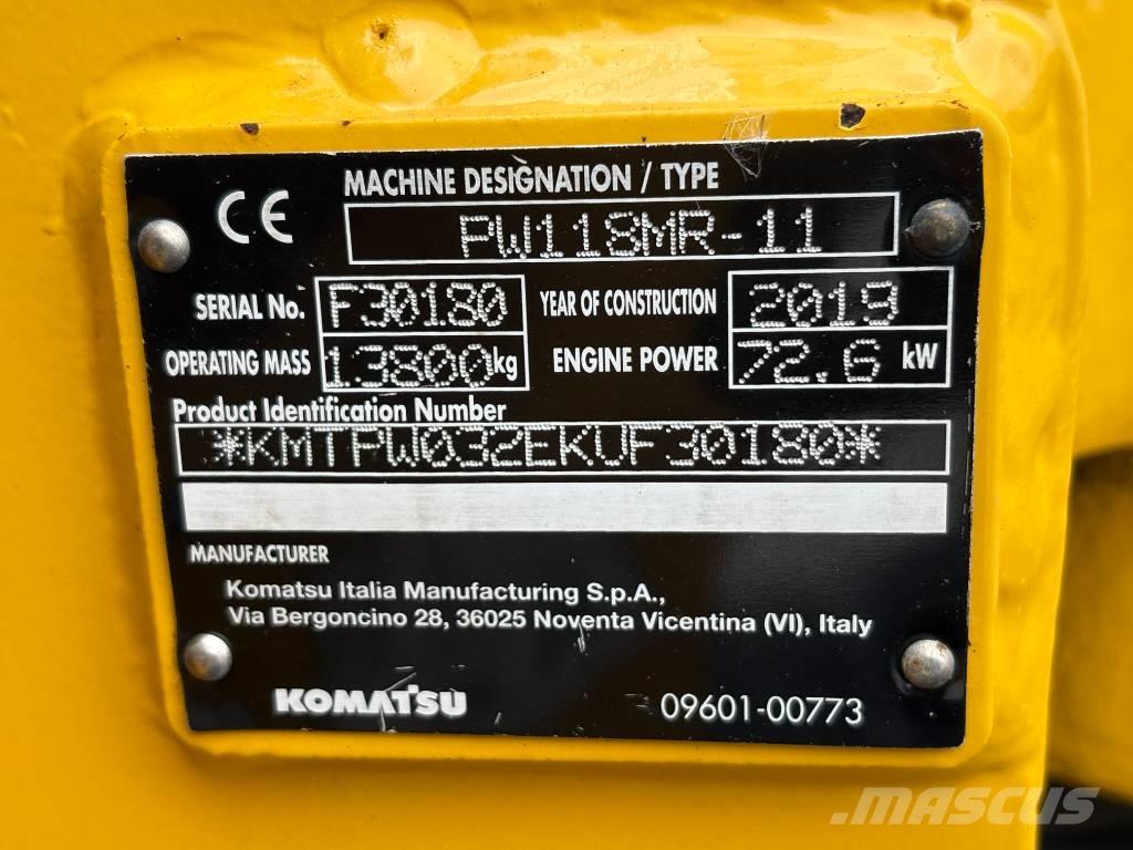 Komatsu PW118-11 Kolesové rýpadlá