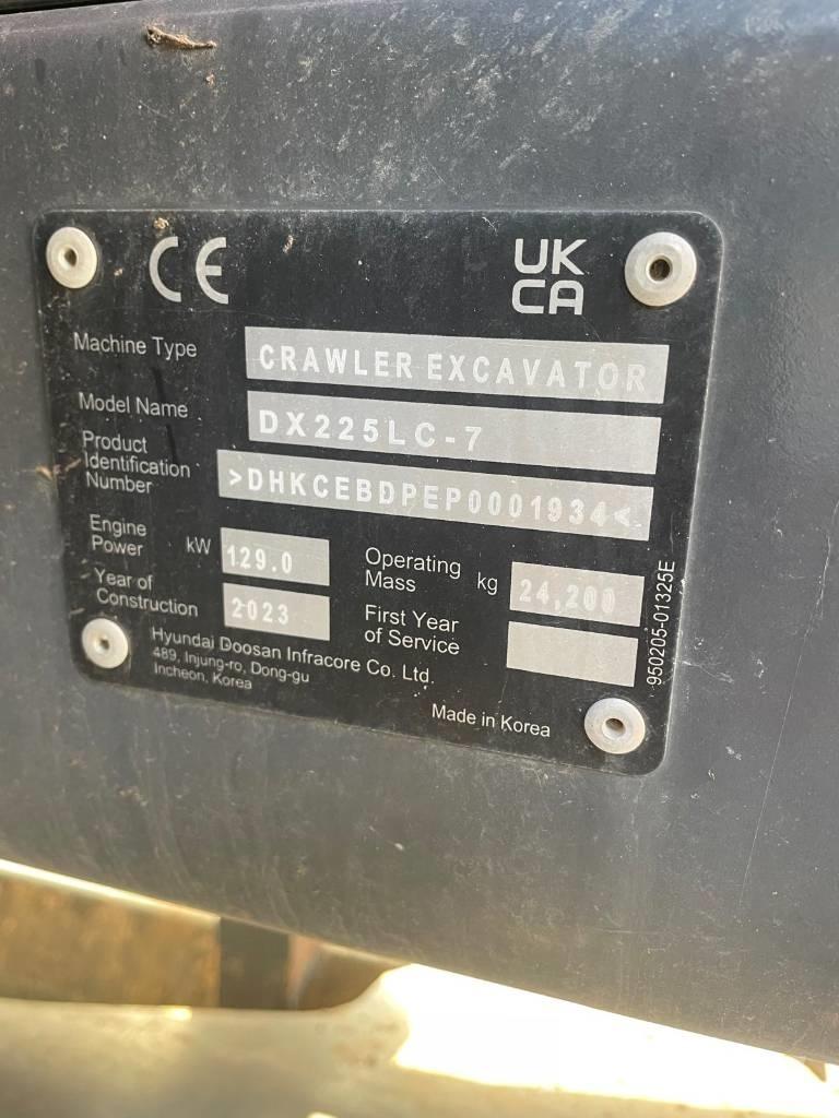 Doosan DX225LC-7 Pásové rýpadlá