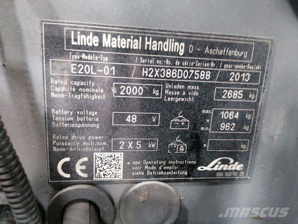 Linde E20L-01 Akumulátorové vozíky