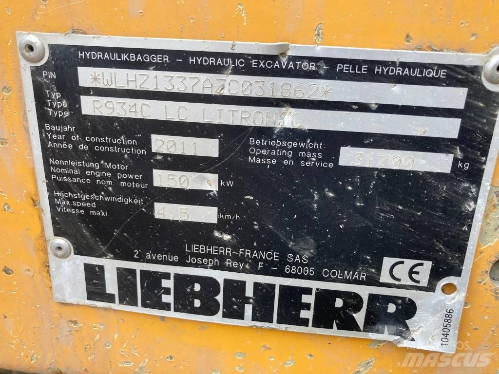 Liebherr R 934 C Pásové rýpadlá