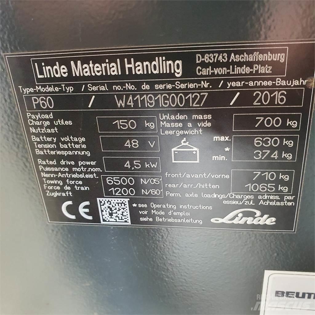 Linde P60 Vlečné vozíky