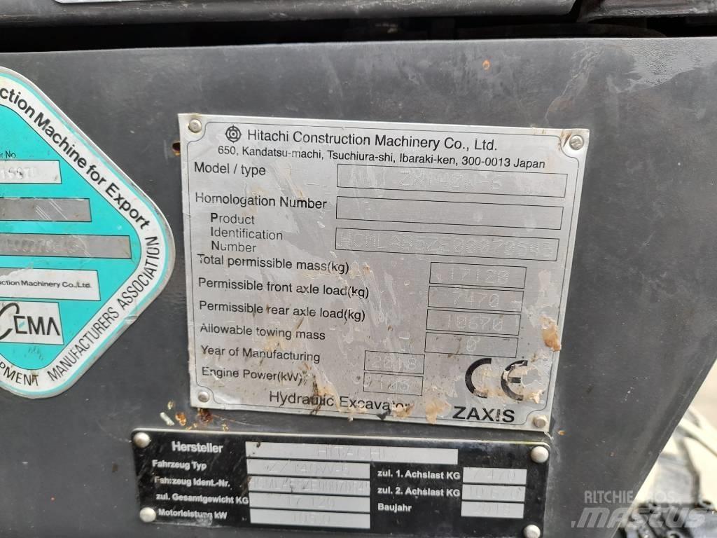 Hitachi ZX 140 W-6 Kolesové rýpadlá