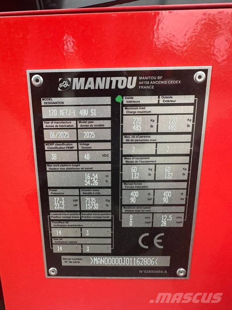 Manitou 170 AETJ Kĺbové plošiny