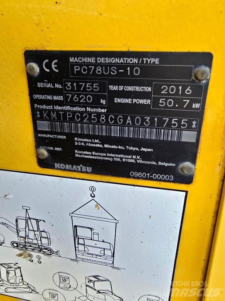 Komatsu Pc 78us-10 Midi rýpadlá 7 t - 12 t