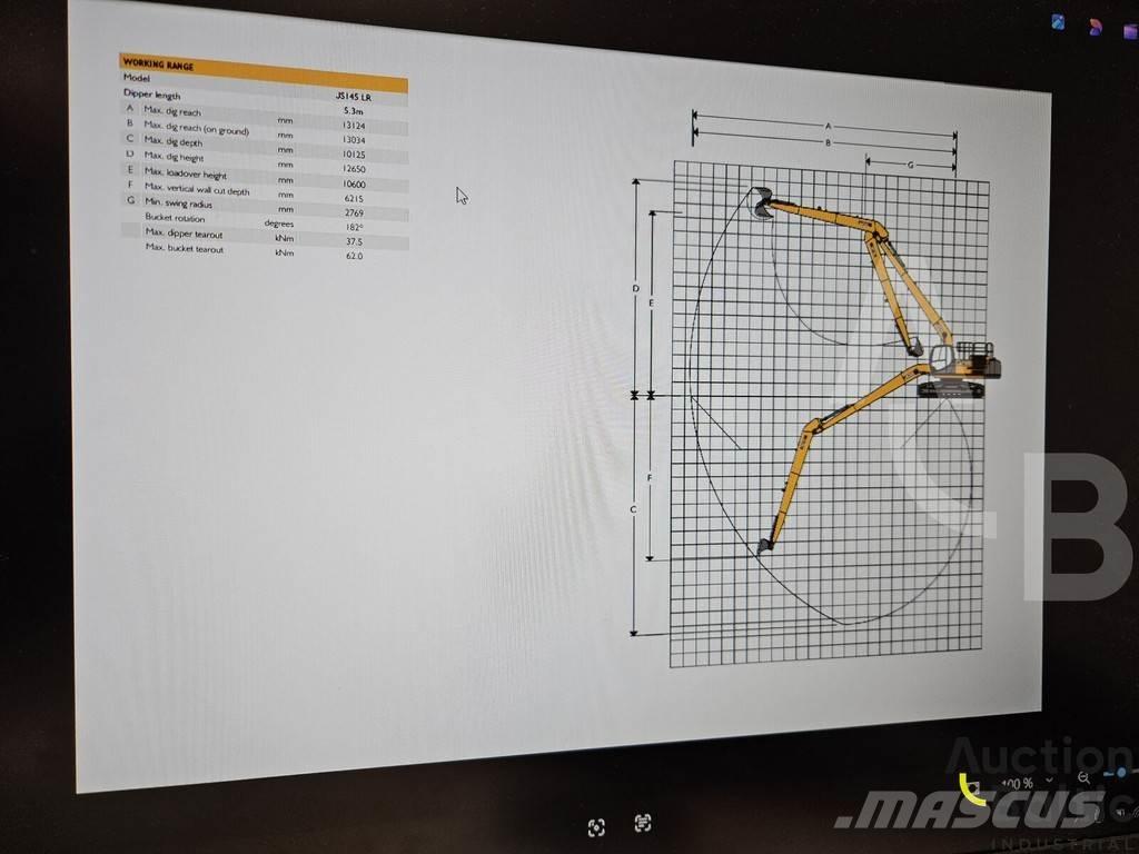JCB JS 145 LR Pásové rýpadlá