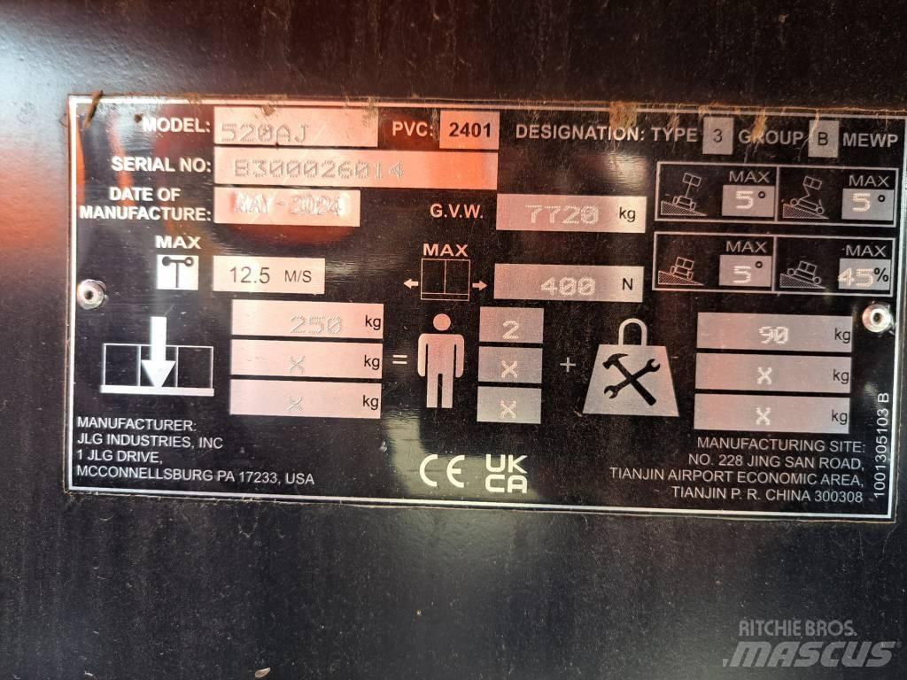 JLG 520 AJ (NEW 2024) Kĺbové plošiny