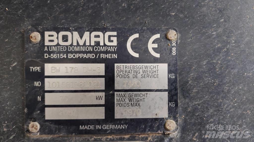 Bomag BW 178 D H-3 Tandemové valce