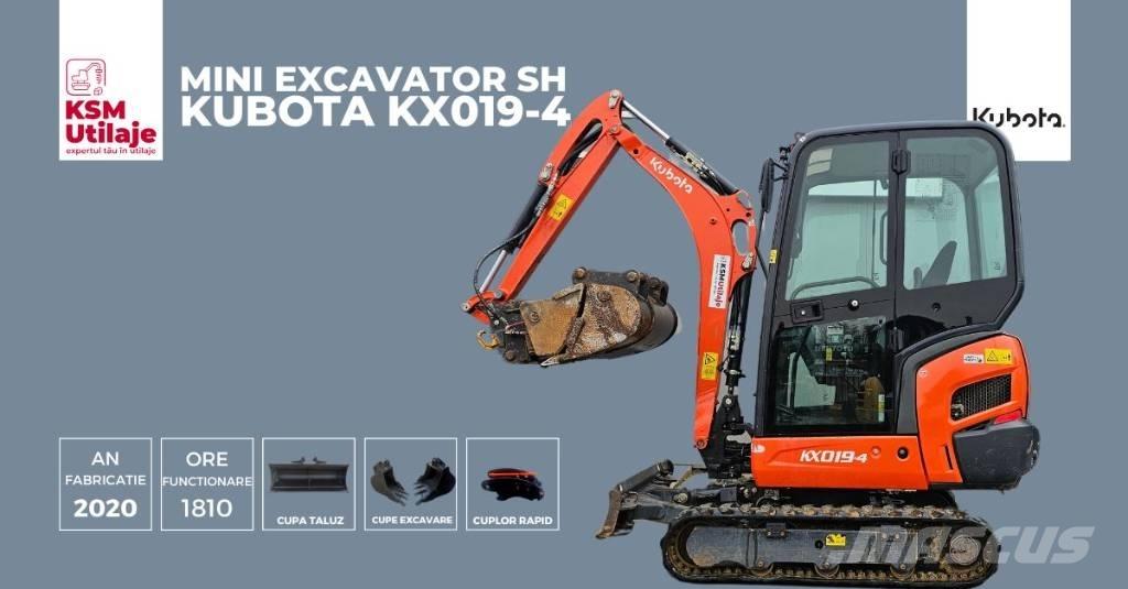 Kubota KX 019-4 Mini rýpadlá < 7t
