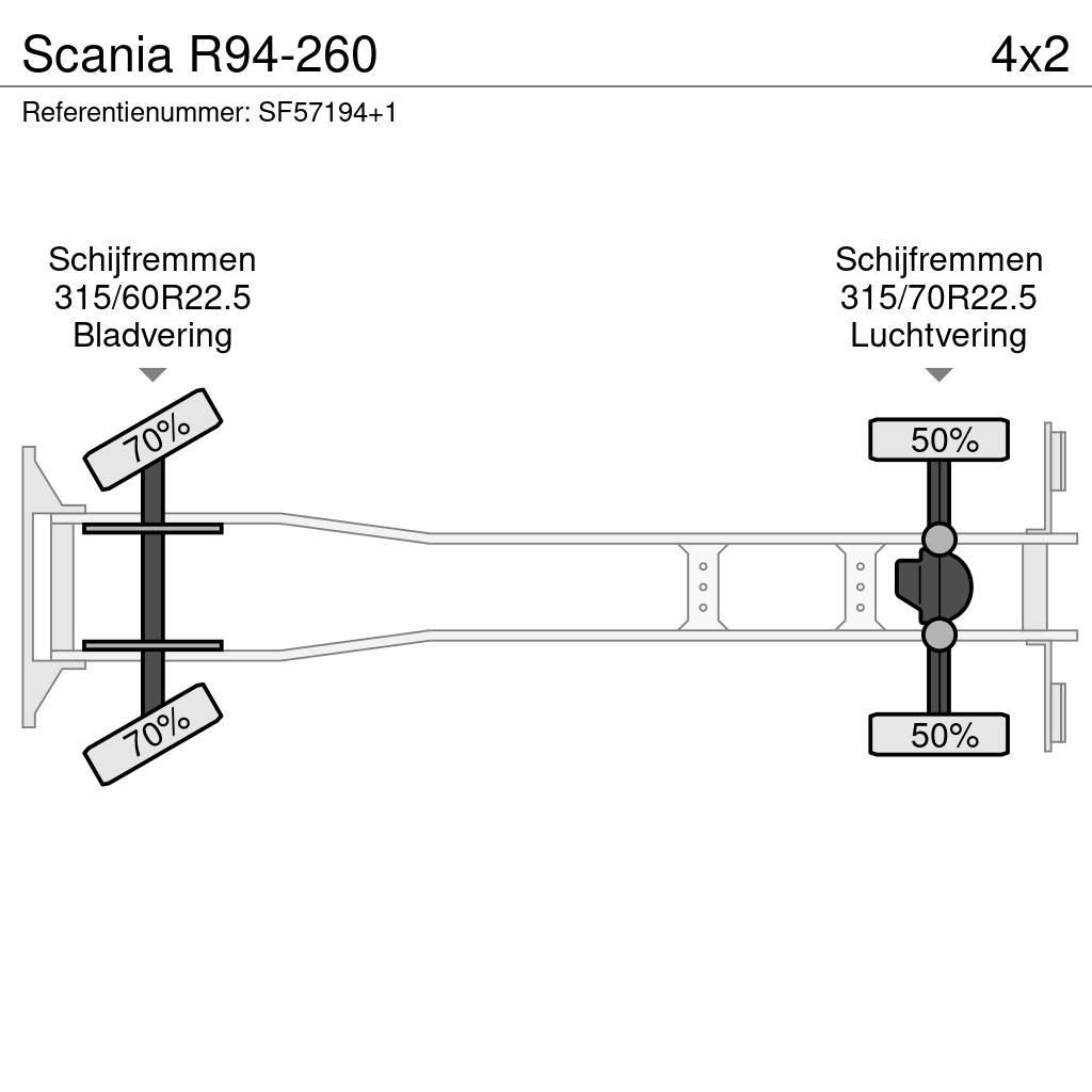 Scania R94-260 Nákladné vozidlá s bočnou zhrnovacou plachtou