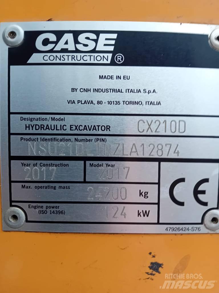 CASE CX 210 D Pásové rýpadlá