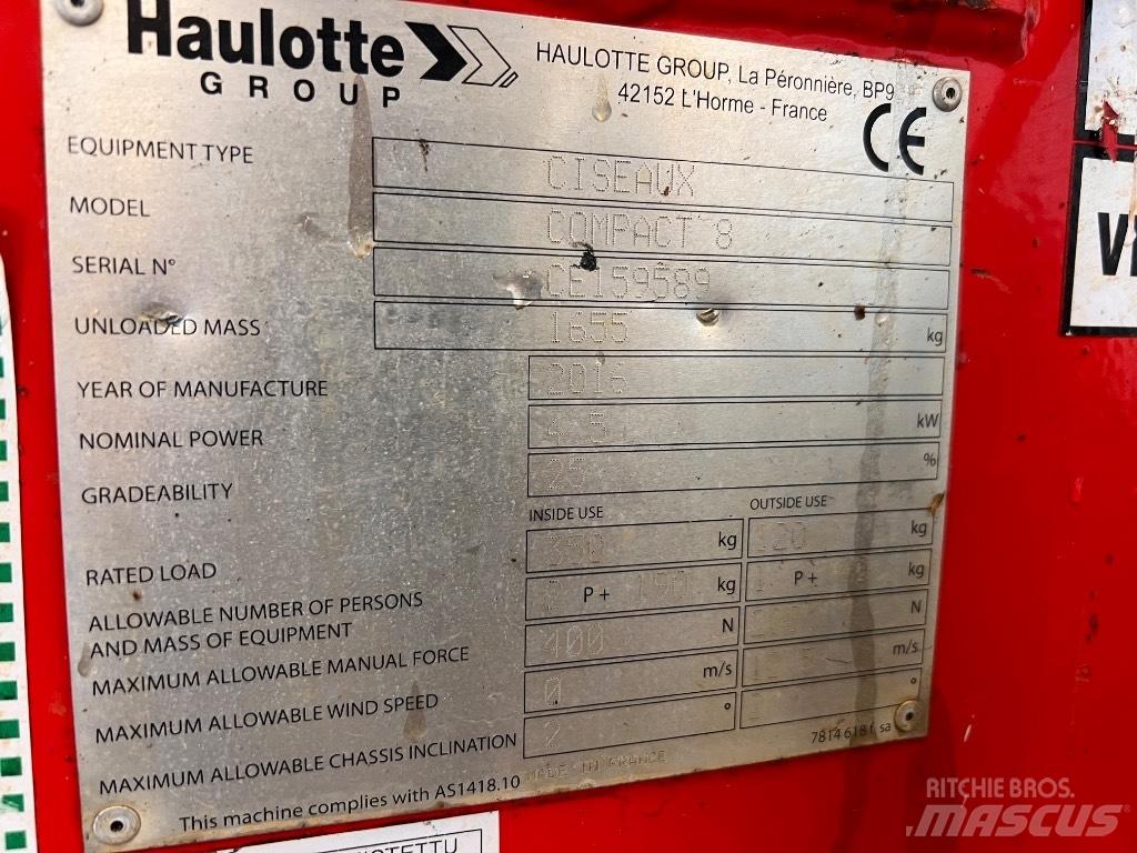 Haulotte Compact 8 Nožnicové zdvíhacie plošiny