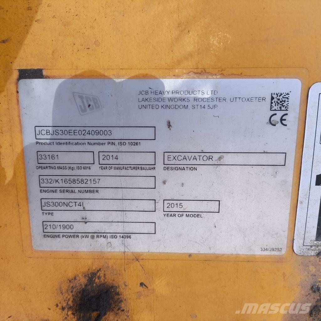 JCB JS 300 Pásové rýpadlá