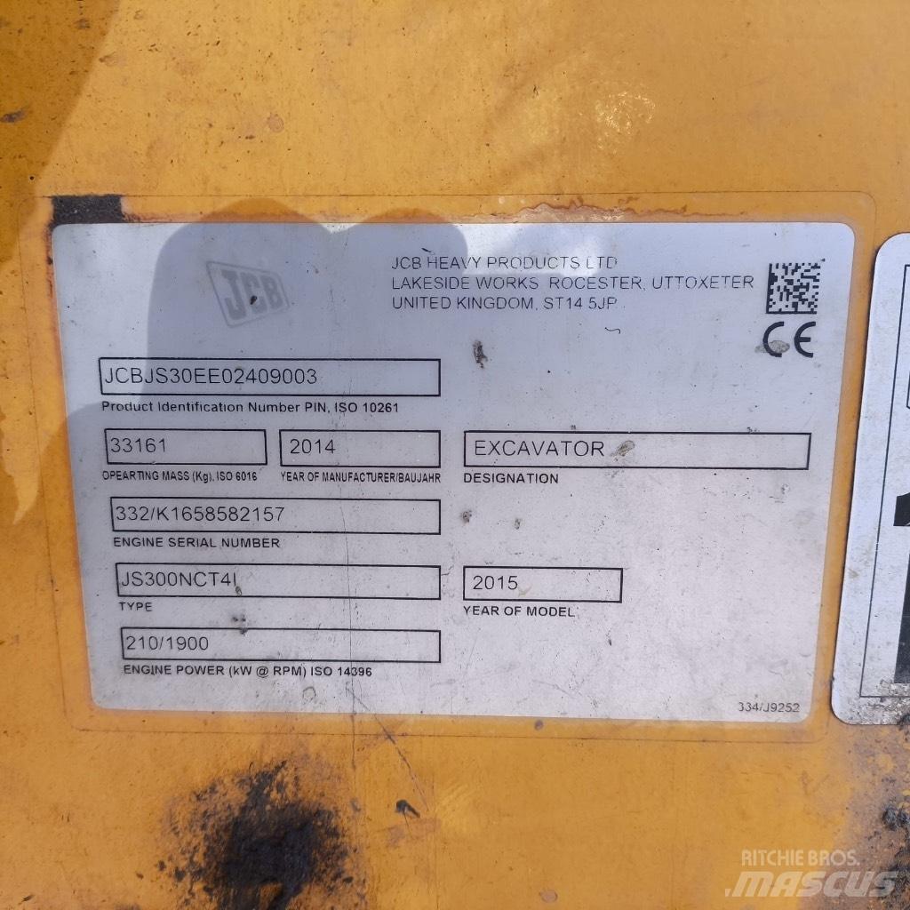 JCB JS300nc Pásové rýpadlá