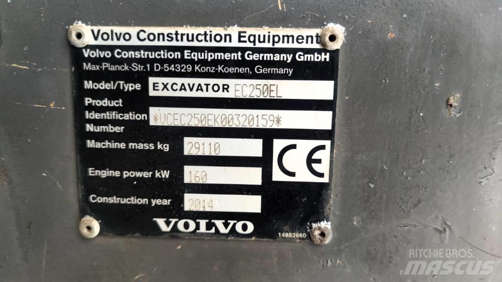 Volvo EC 250 EL Pásové rýpadlá