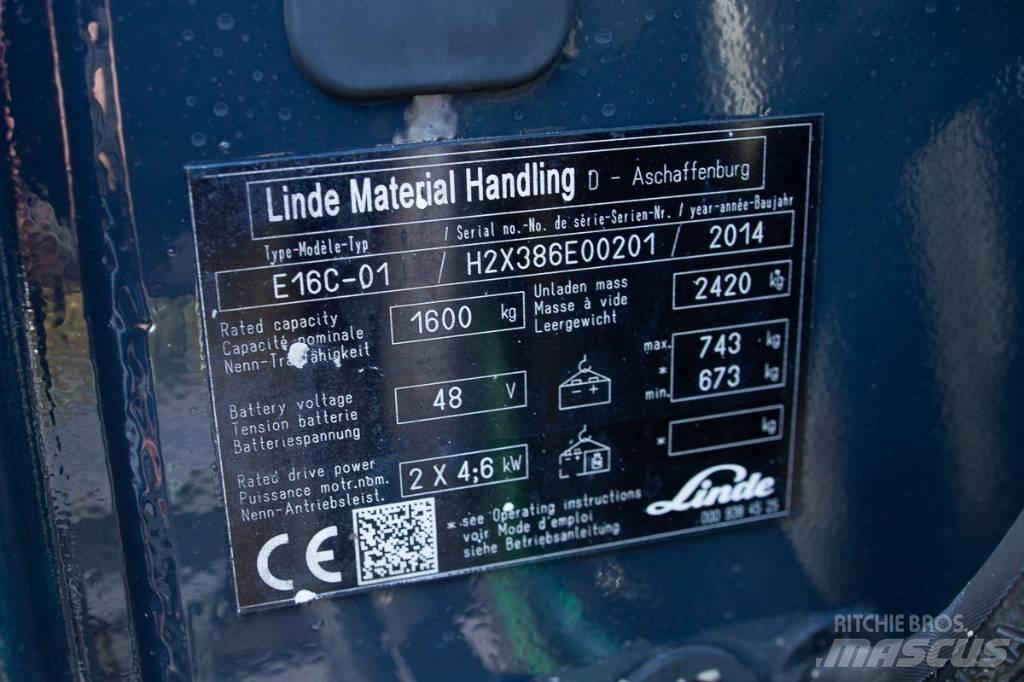 Linde E 16 Akumulátorové vozíky